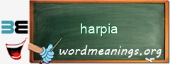 WordMeaning blackboard for harpia